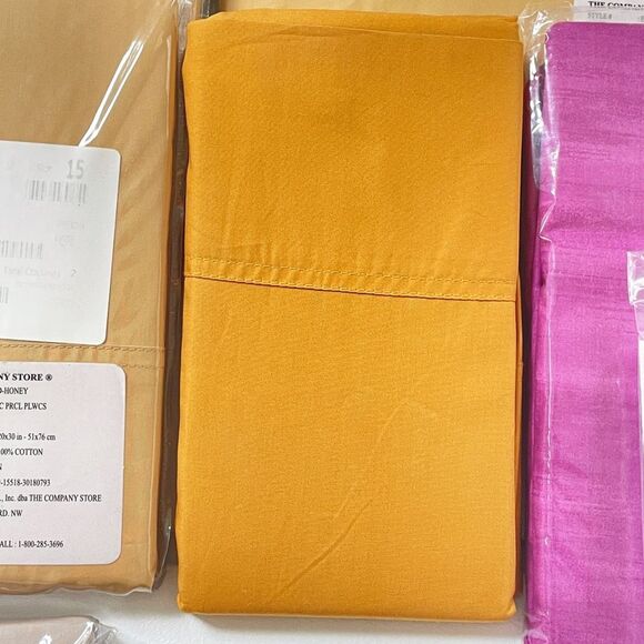 Lot of Sheets & Pillow Cases From The Company Store Cotton Twin XL Fitted & Flat - Picture 8 of 13